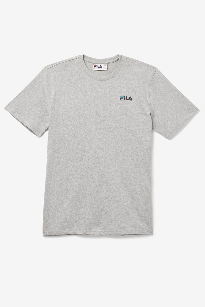 Fila T-Shirt Mens Grey - Shoe Tower - Philippines 3146728-MY